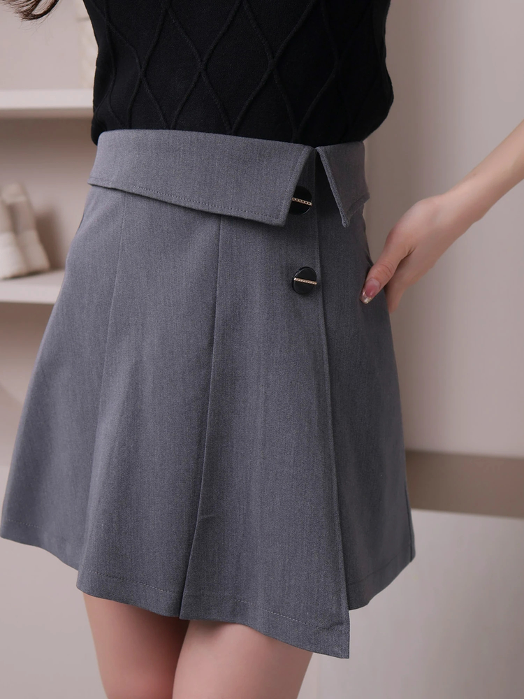 LIP SERVICE(リップサービス) |インナーSPT付アシメプリーツスカート