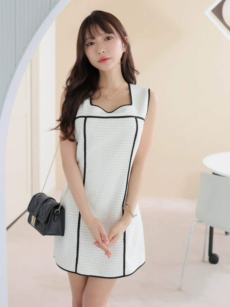 LIP SERVICE(リップサービス) |シアーチェックノースリワンピース