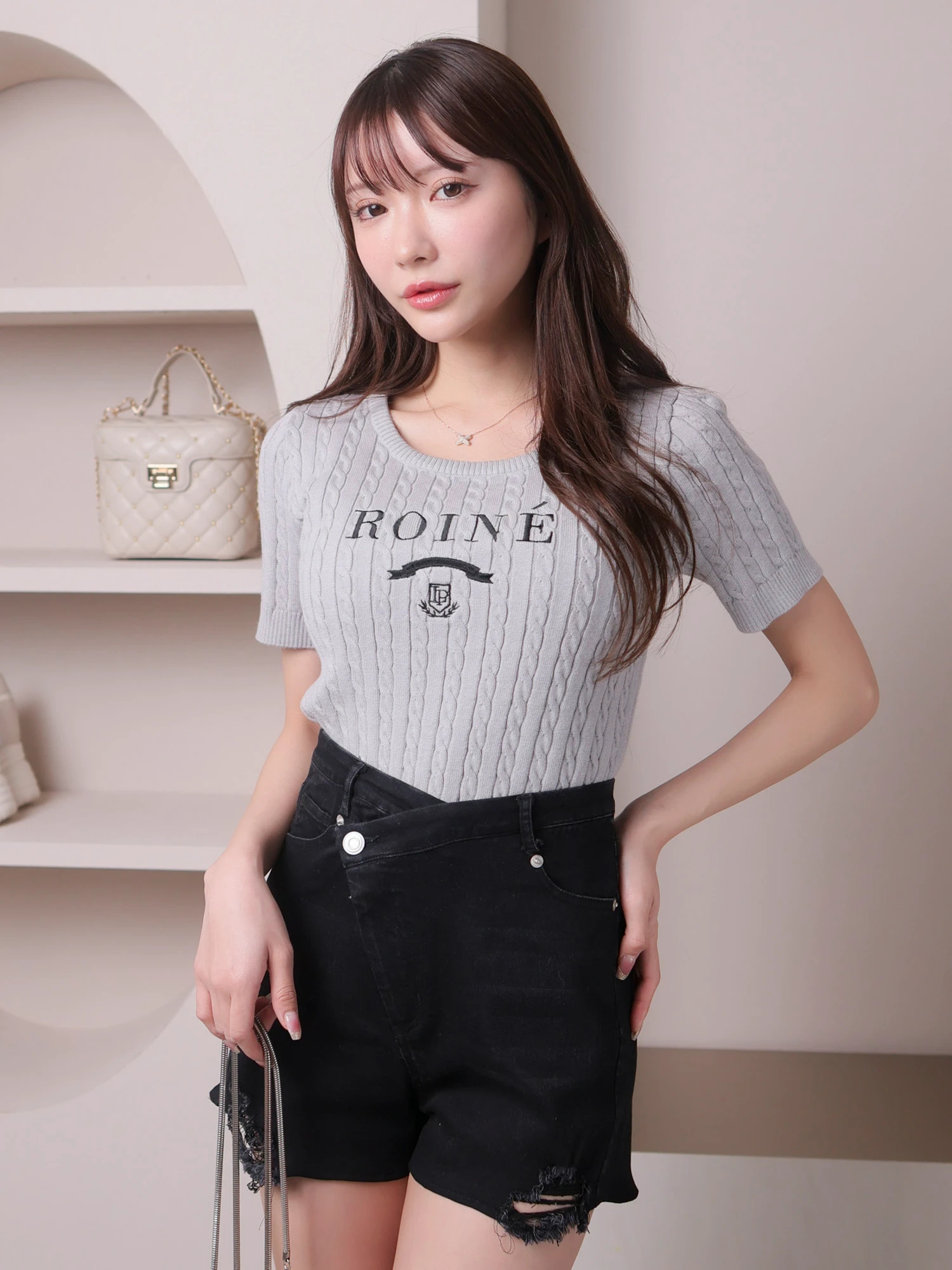 SAINT LAURENT デニムショートパンツ レースアップ SAINT LAURENT デニムショートパンツ レースアップ