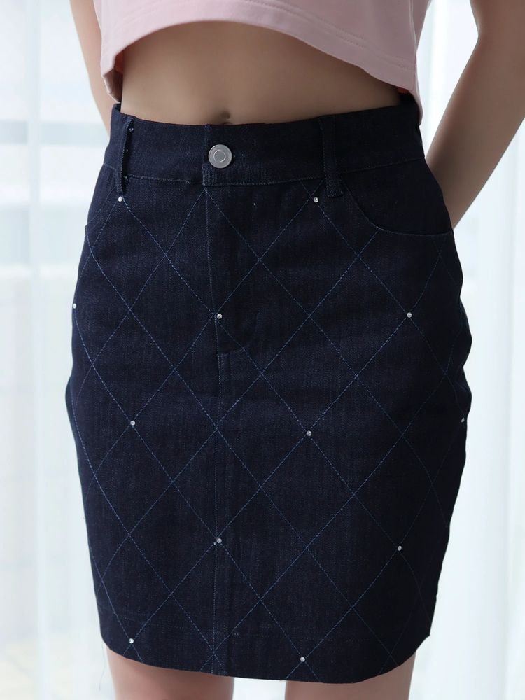 LIP SERVICE(リップサービス) |ジュエルデニムタイトスカート