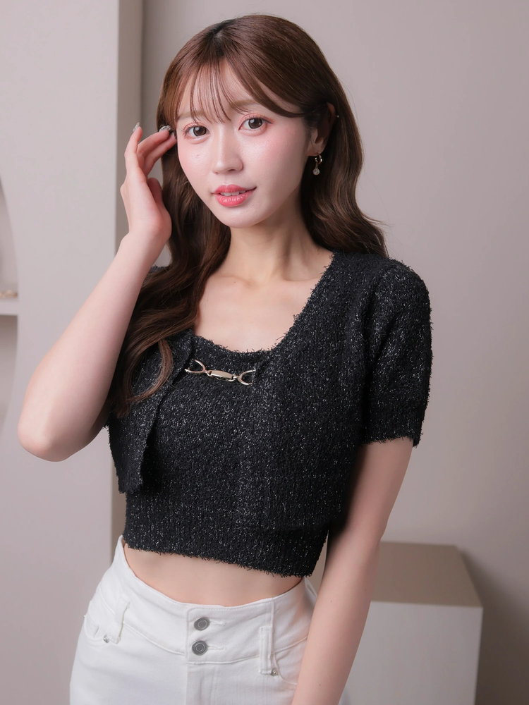 LIP SERVICE(リップサービス) |サマーシャギーアンサンブルニット