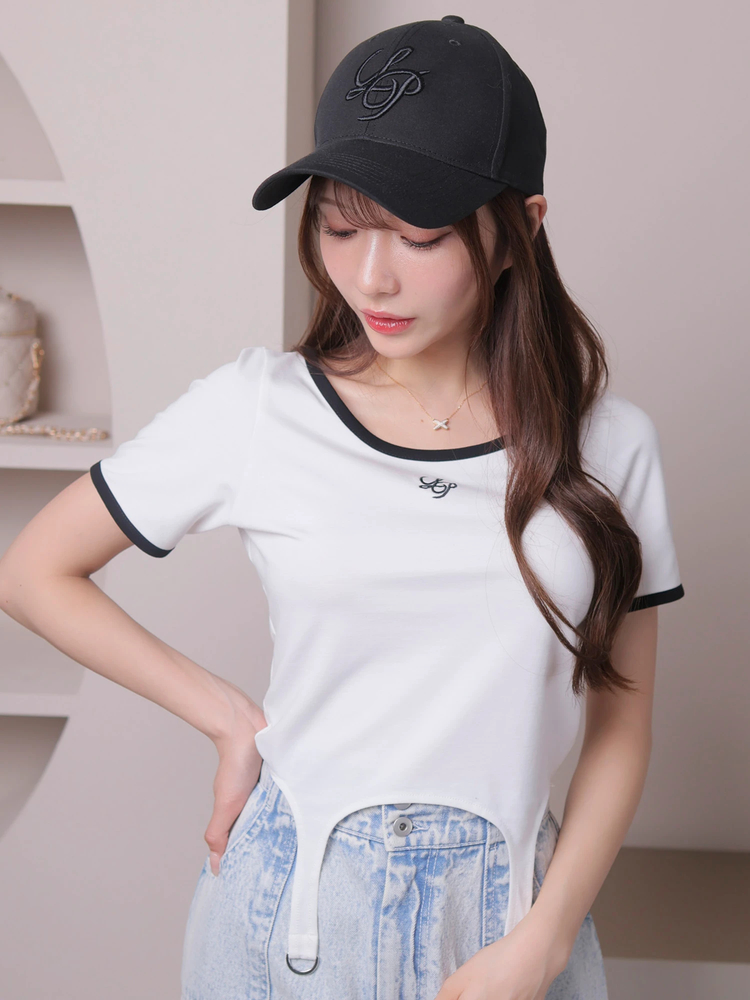 LIP SERVICE(リップサービス) |クロップドガーターカットトップス