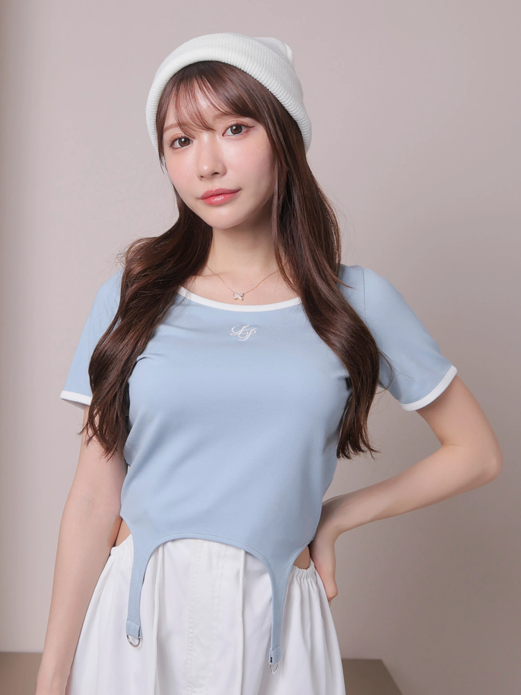 LIP SERVICE(リップサービス) |クロップドガーターカットトップス