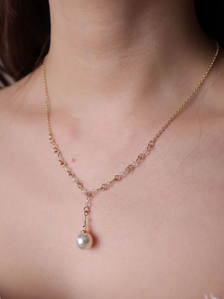 LIP SERVICE(リップサービス) |ドロップパールクリアネックレス