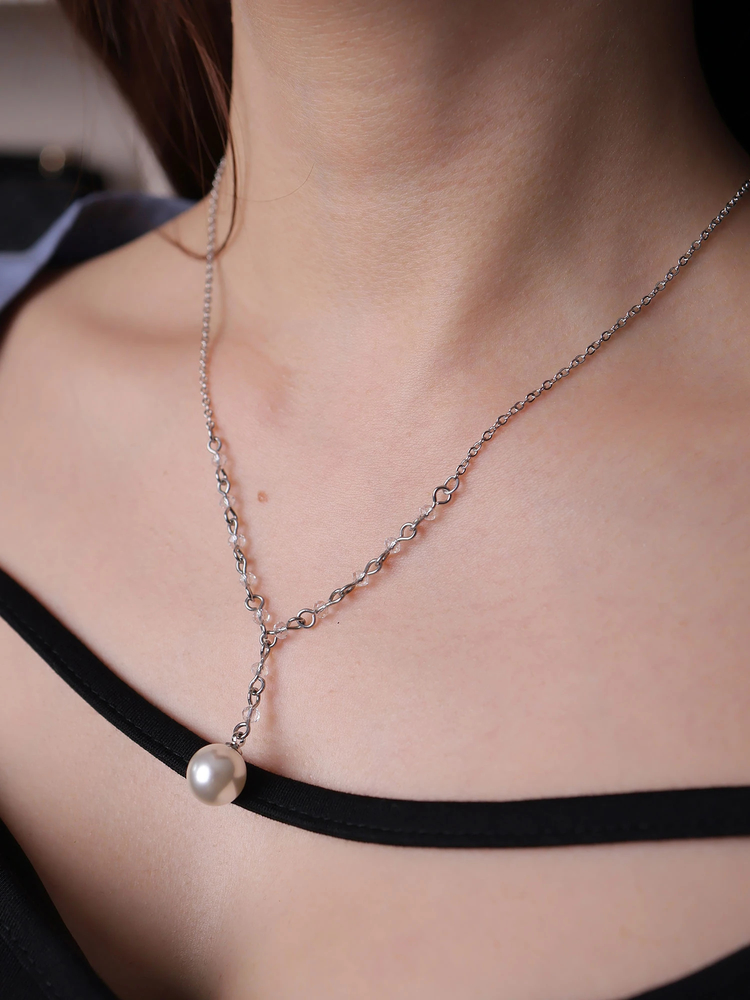 LIP SERVICE(リップサービス) |ドロップパールクリアネックレス