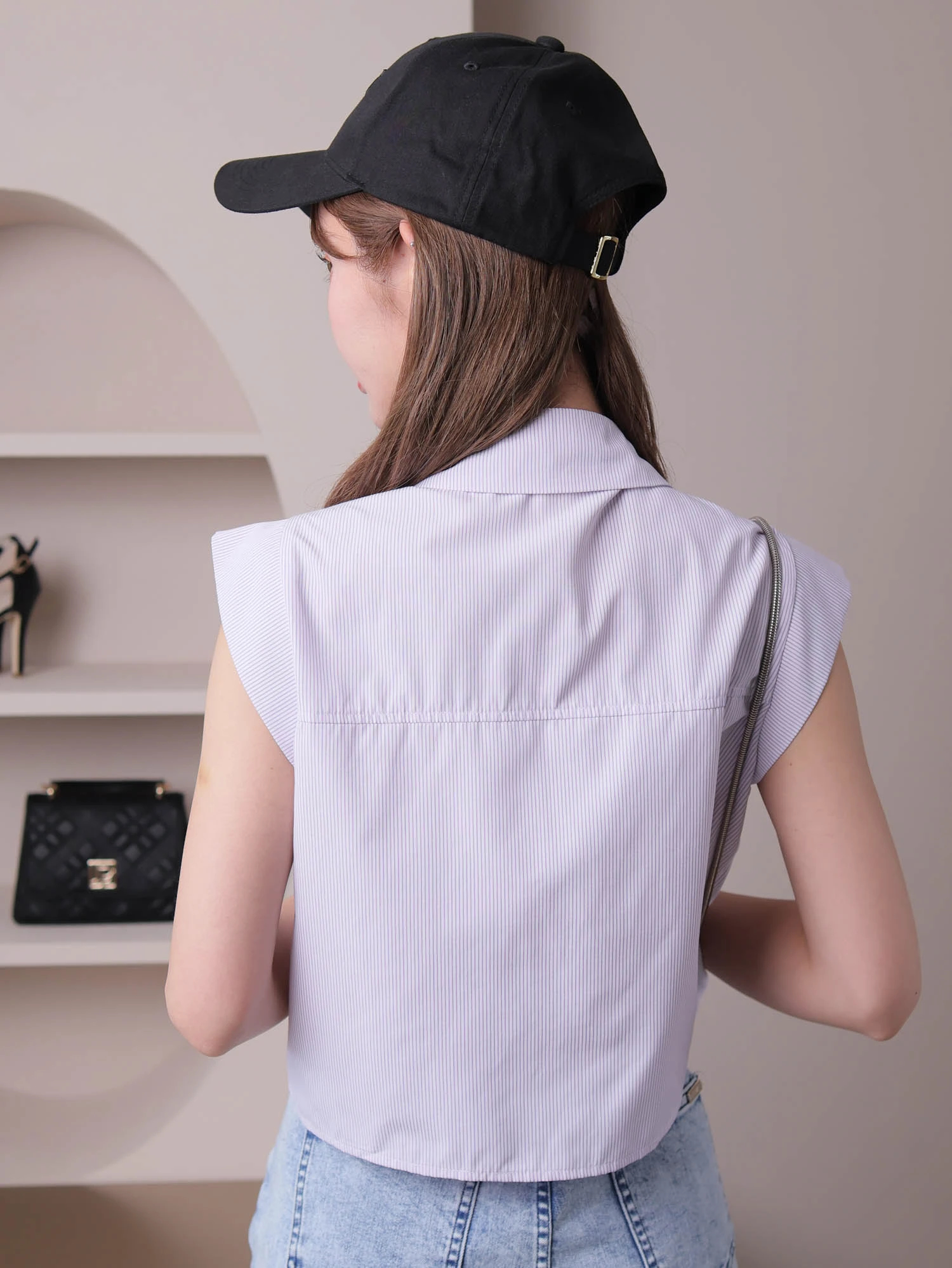 LIP SERVICE（リップサービス）｜ ドロストリボンハーフシャツ