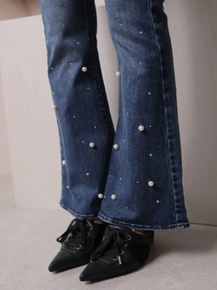 LIP SERVICE(リップサービス) |ジュエルフレアデニムパンツ