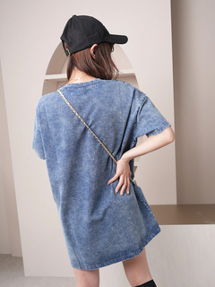 LIP SERVICE(リップサービス) |カットデニムBIG Tシャツワンピース