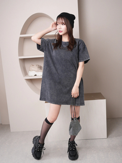 LIP SERVICE(リップサービス) |カットデニムBIG Tシャツワンピース