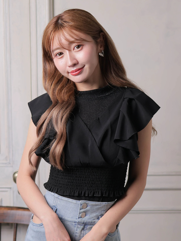 LIP SERVICE(リップサービス) |シアーレイヤードフリルトップス