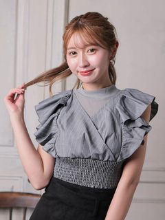 LIP SERVICE(リップサービス) |シアーレイヤードフリルトップス