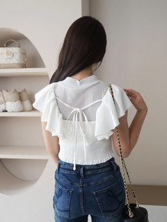 LIP SERVICE(リップサービス) |シアーレイヤードフリルトップス