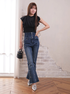 LIP SERVICE(リップサービス) |シアーレイヤードフリルトップス