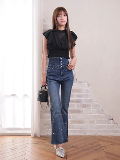 LIP SERVICE(リップサービス) |シアーレイヤードフリルトップス