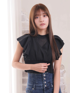 LIP SERVICE(リップサービス) |シアーレイヤードフリルトップス
