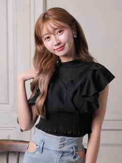 LIP SERVICE(リップサービス) |シアーレイヤードフリルトップス