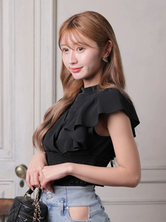 LIP SERVICE(リップサービス) |シアーレイヤードフリルトップス