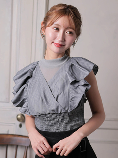 LIP SERVICE(リップサービス) |シアーレイヤードフリルトップス