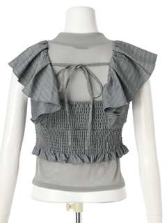 LIP SERVICE(リップサービス) |シアーレイヤードフリルトップス