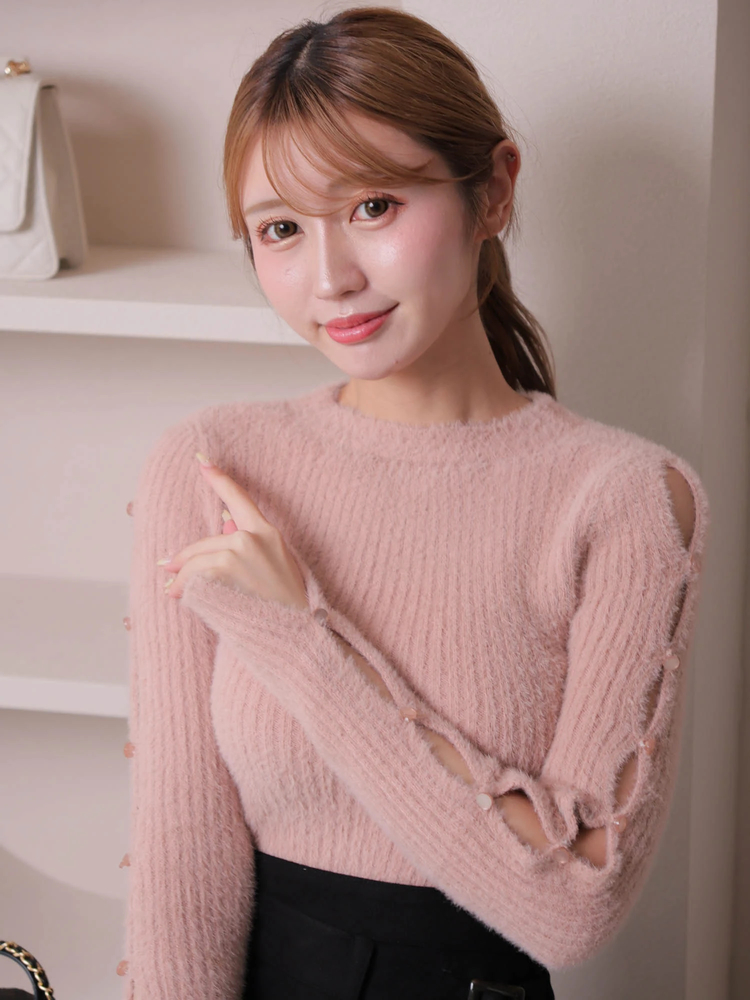 LIP SERVICE(リップサービス) |2wayカットアウトフェザーニット