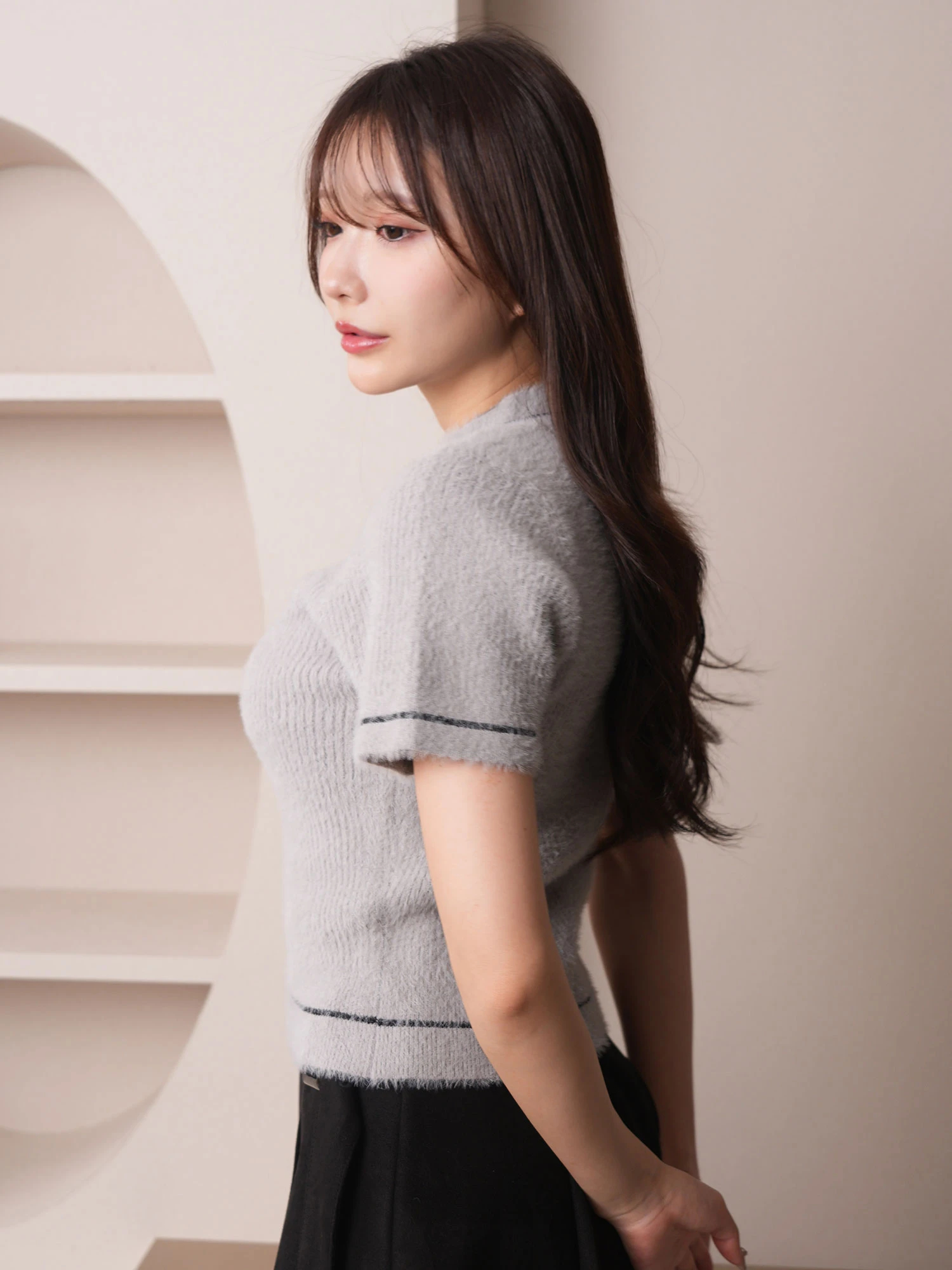 LIP SERVICE（リップサービス）｜ lilouフェーザーハーフニット