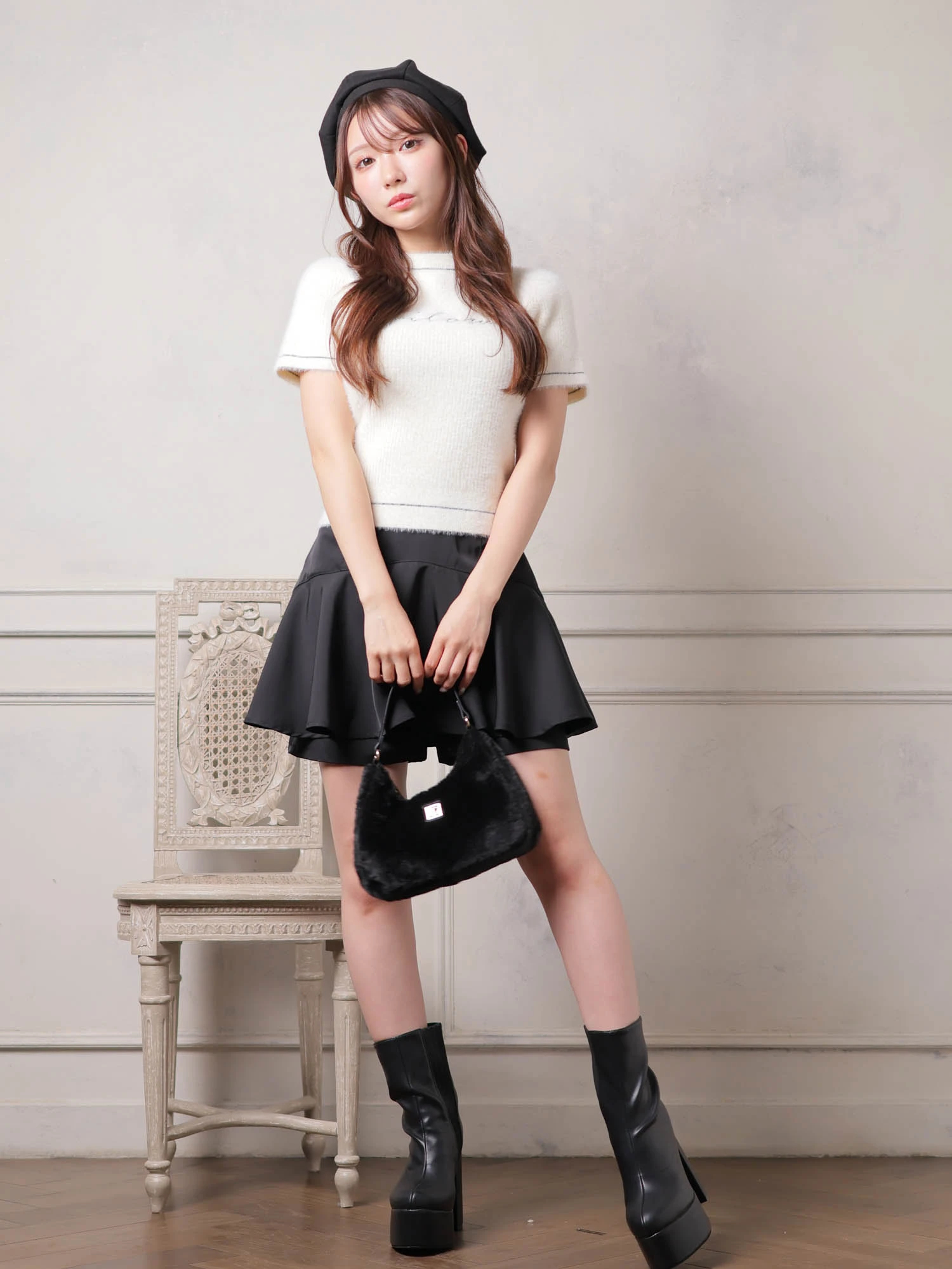 LIP SERVICE（リップサービス）｜ lilouフェーザーハーフニット