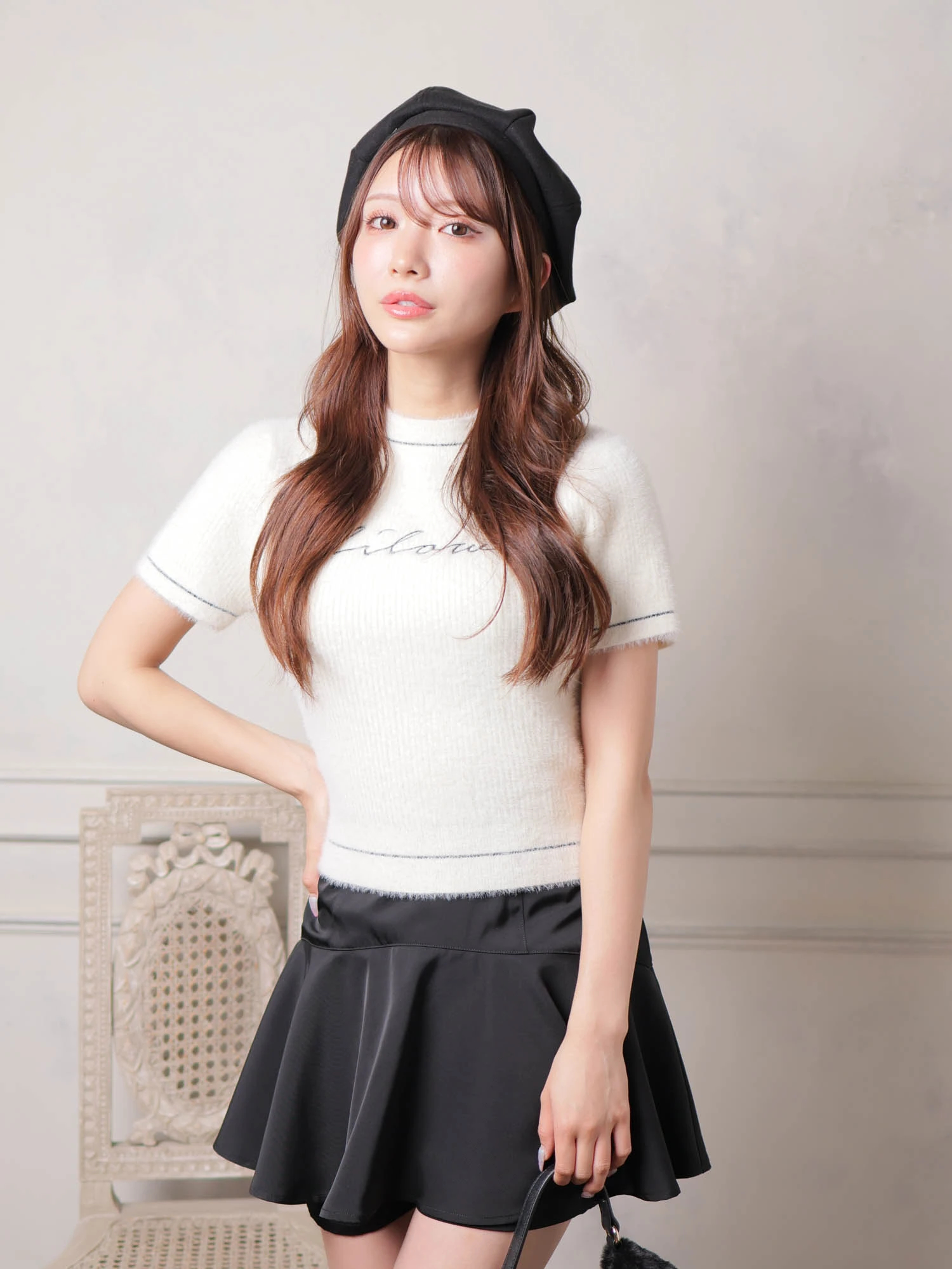 LIP SERVICE（リップサービス）｜ lilouフェーザーハーフニット