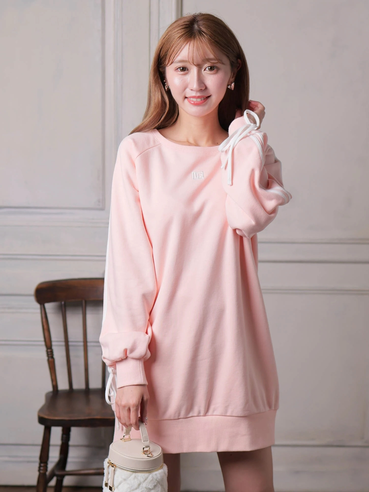 LIP SERVICE(リップサービス) |サイドラインリボンスウェットワンピース