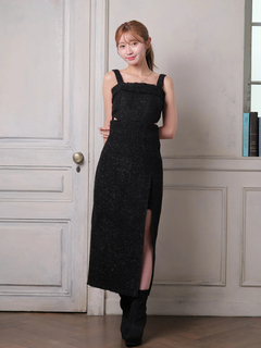 LIP SERVICE(リップサービス) |フリンジツイードジャンスカワンピース