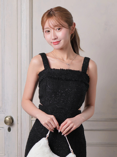 LIP SERVICE(リップサービス) |フリンジツイードジャンスカワンピース