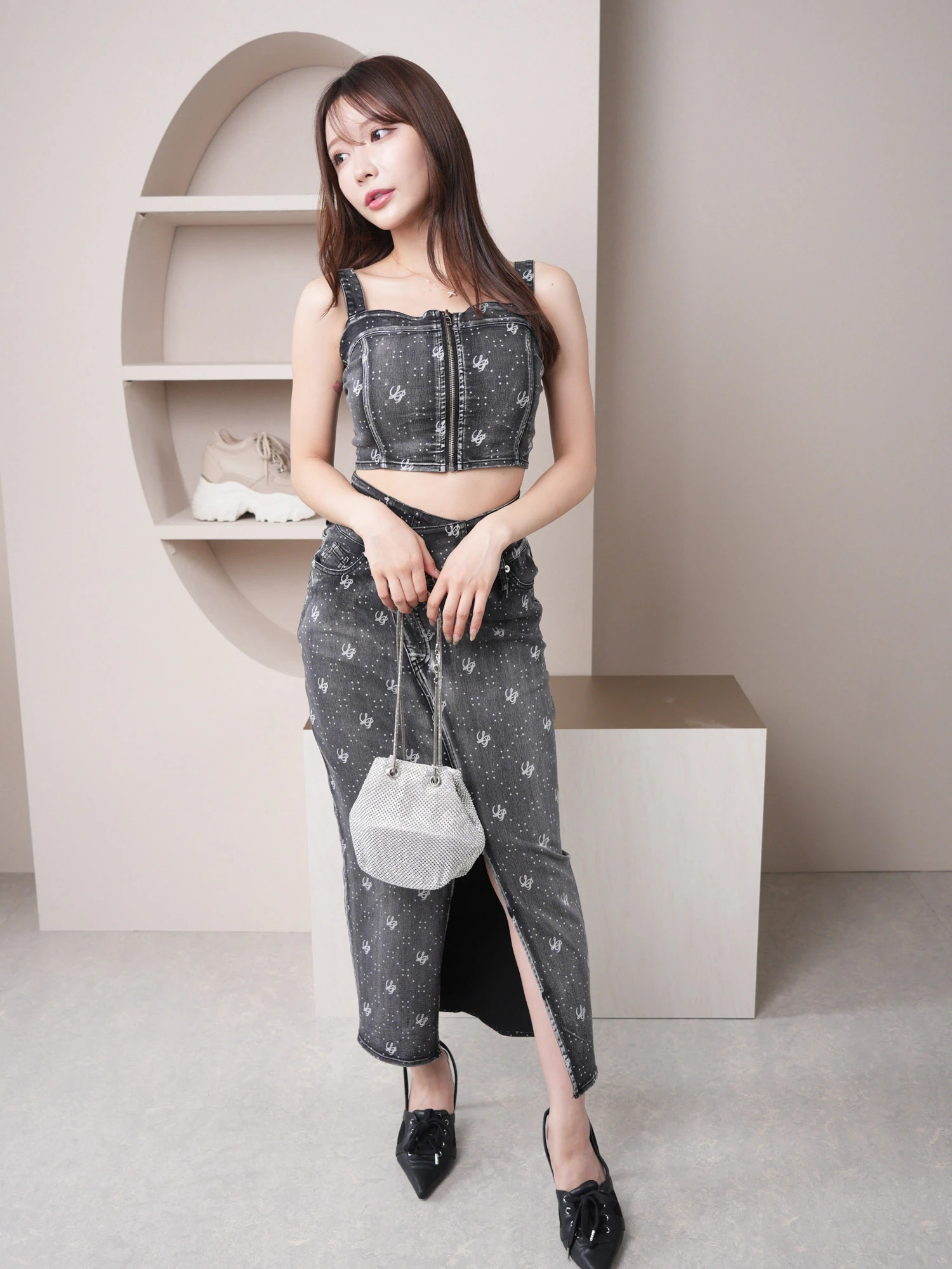 LIP SERVICE（リップサービス）｜ LPダイヤデニムスカート アイテムの