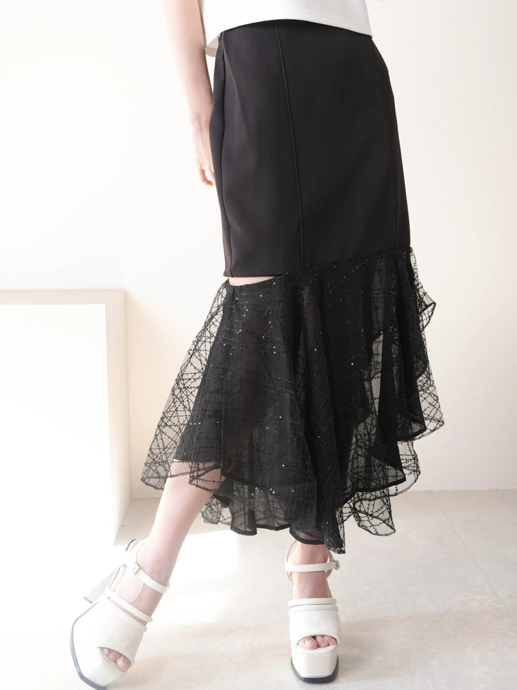 LIP SERVICE(リップサービス) |シアーチェックマーメイドスカート