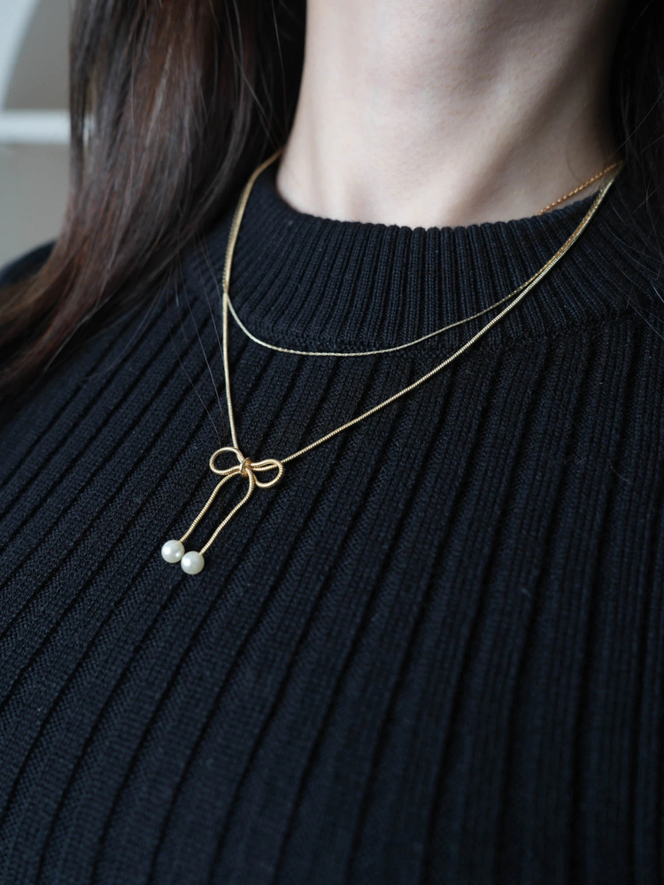 LIP SERVICE(リップサービス) |リボンレイヤードネックレス