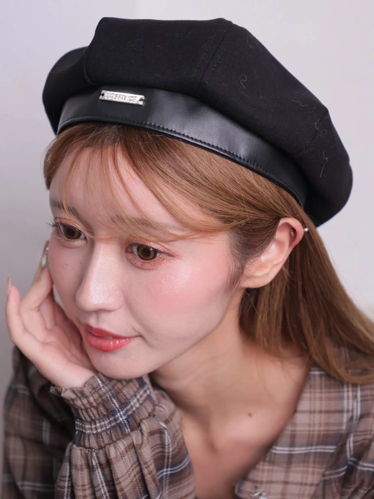 LIP SERVICE(リップサービス) |レザー切替ベレー