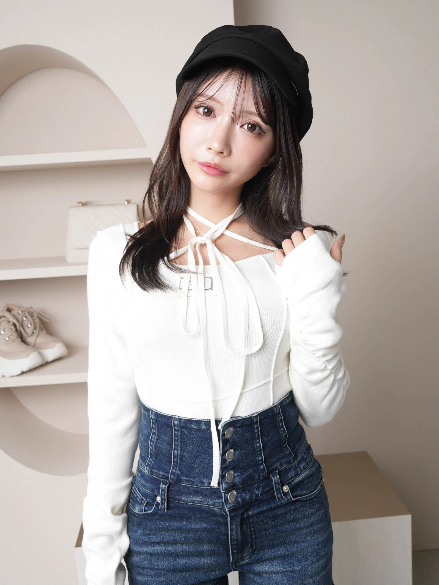 LIP SERVICE リップサービス ポイントプレートチョーカーニット LIP SERVICE（リップサービス）｜ ポイントプレートチョーカー