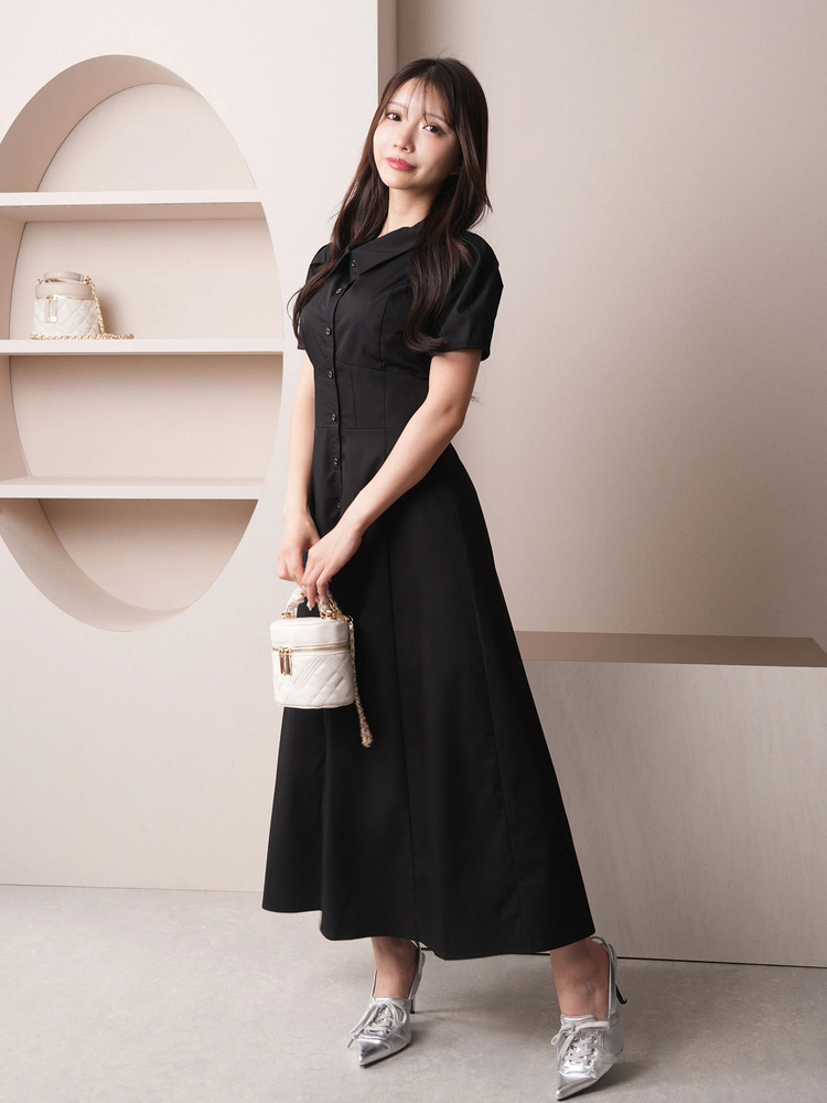 LIP SERVICE(リップサービス) |カットアウトコルセットシャツワンピース