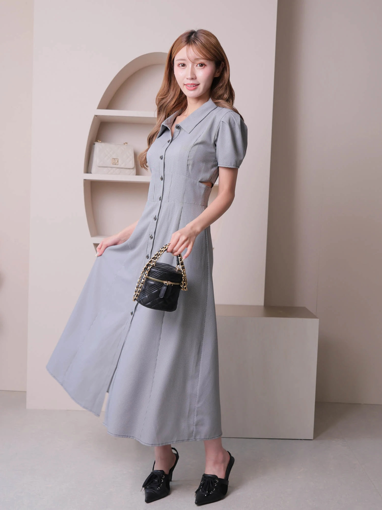 LIP SERVICE(リップサービス) |カットアウトコルセットシャツワンピース