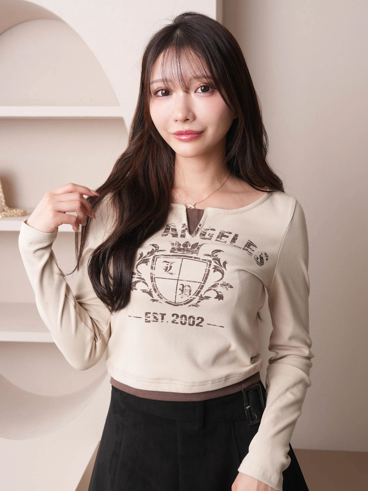 LIP SERVICE(リップサービス) |レトロプリントカットトップス