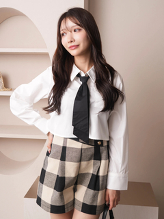 LIP SERVICE(リップサービス) |ネクタイSETクロップドシャツ