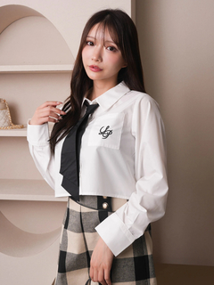 LIP SERVICE(リップサービス) |ネクタイSETクロップドシャツ