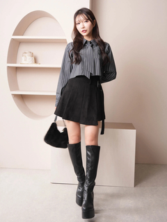 LIP SERVICE(リップサービス) |ネクタイSETクロップドシャツ