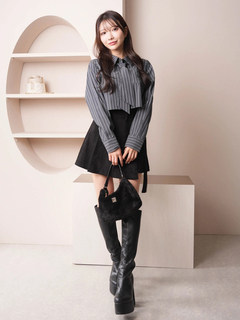 LIP SERVICE(リップサービス) |ネクタイSETクロップドシャツ