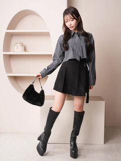 LIP SERVICE(リップサービス) |ネクタイSETクロップドシャツ