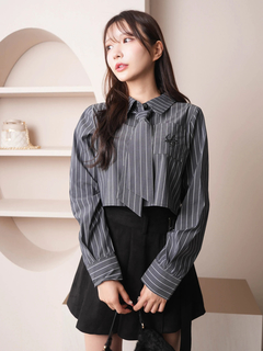 LIP SERVICE(リップサービス) |ネクタイSETクロップドシャツ