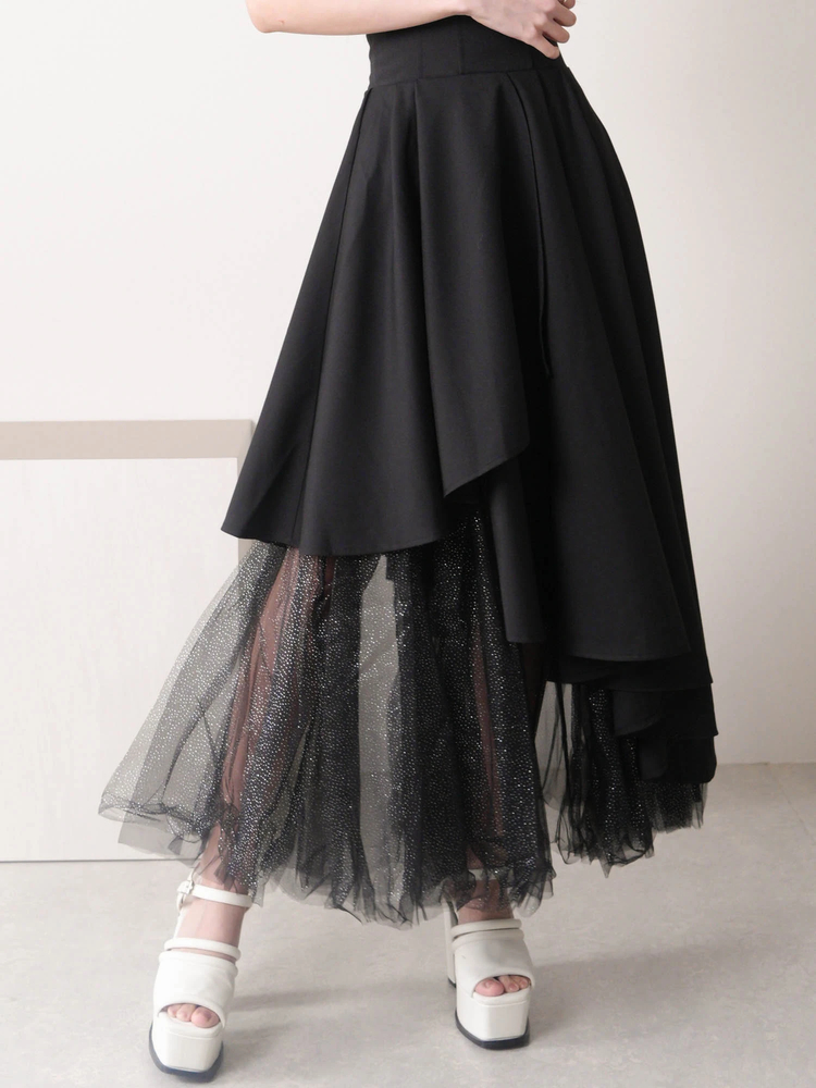 LIP SERVICE(リップサービス) |ラメチュールティアードフレアスカート