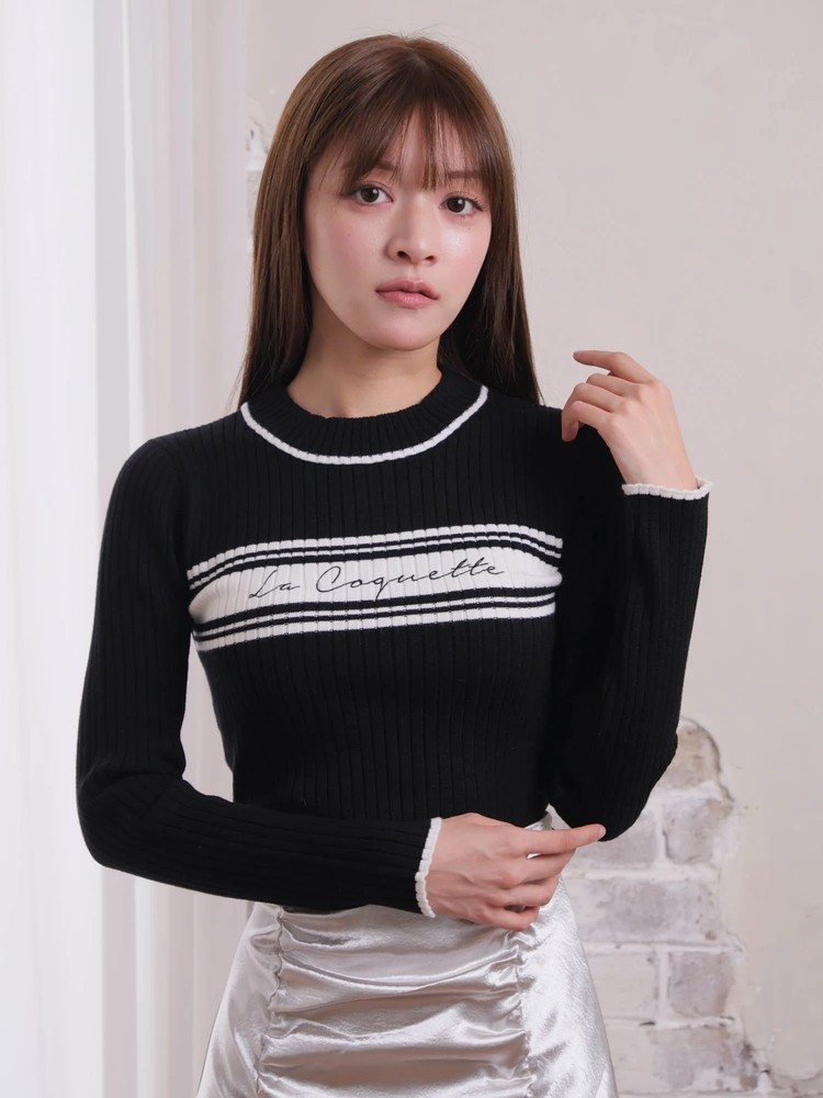 LIP SERVICE(リップサービス) |La Coquette ラインリブニット