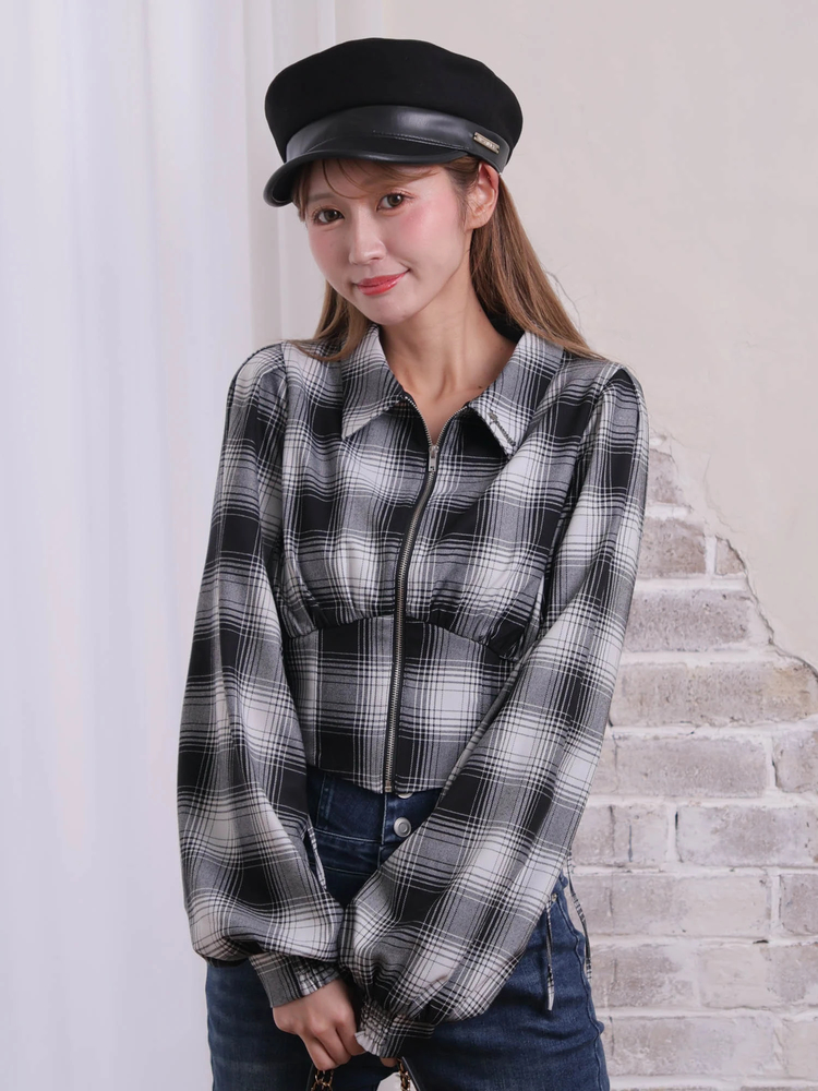 LIP SERVICE(リップサービス) |サイドスピンドルコンパクトチェックシャツ