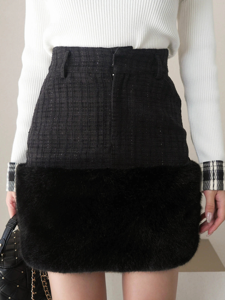 LIP SERVICE(リップサービス) |ファードッキングツイードミニスカート