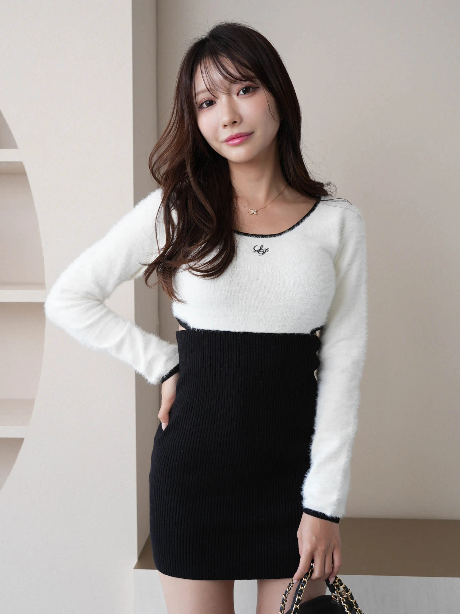 【美品】3.1フィリップリム　ニットポンチョ　レザーパイピング　ベージュ　コート パイピングポンチョコート(252-25560)