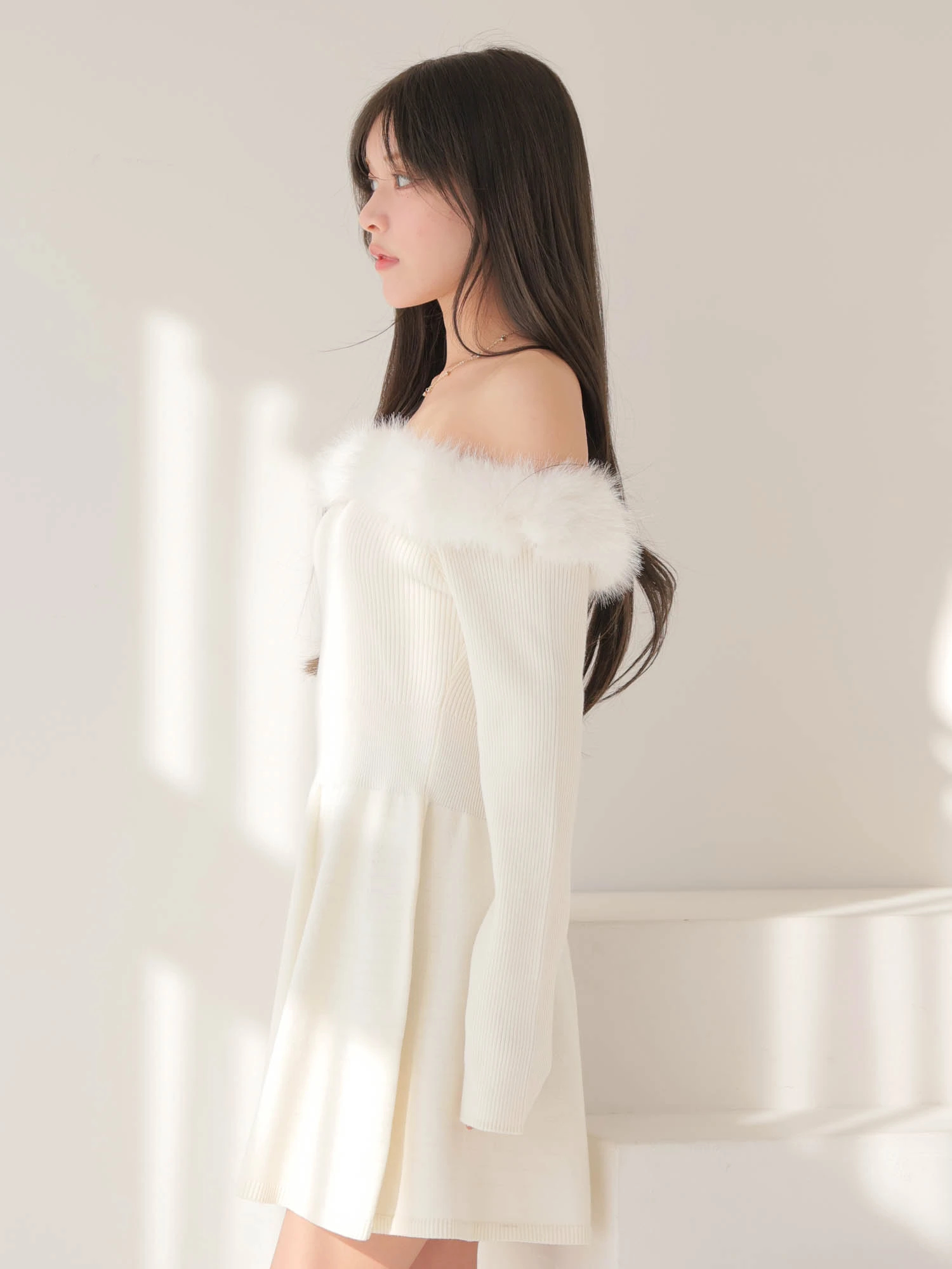 【美品　ノースリフレアニットワンピース】 MERCURYDUO（マーキュリーデュオ）の「【To/】ハイゲージ